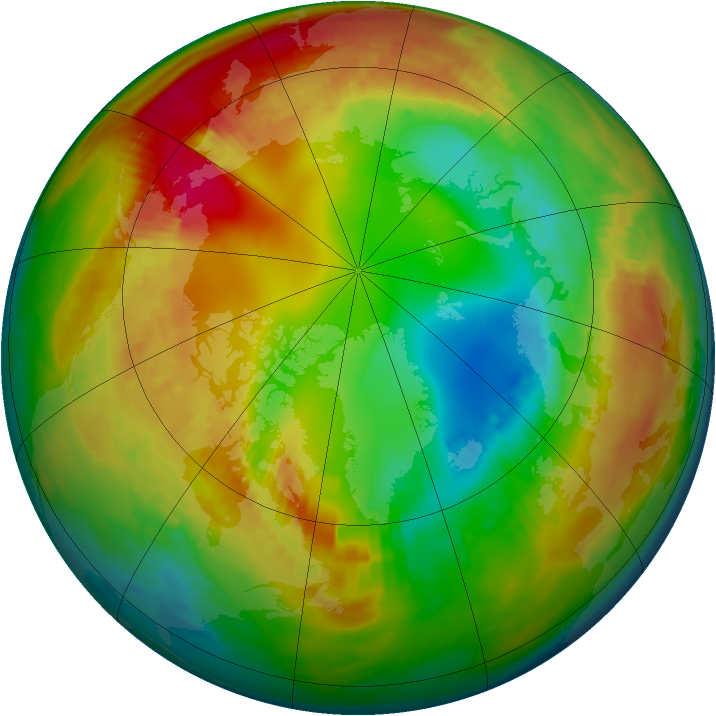 Arctic ozone map for 04 February 1986
